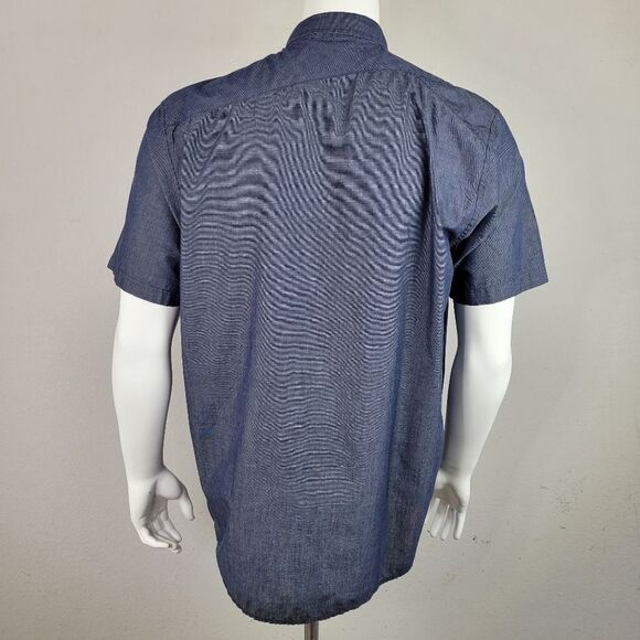 Amplify Button Front Collared‎ Blue Gray Shirt - Picture 6 of 9